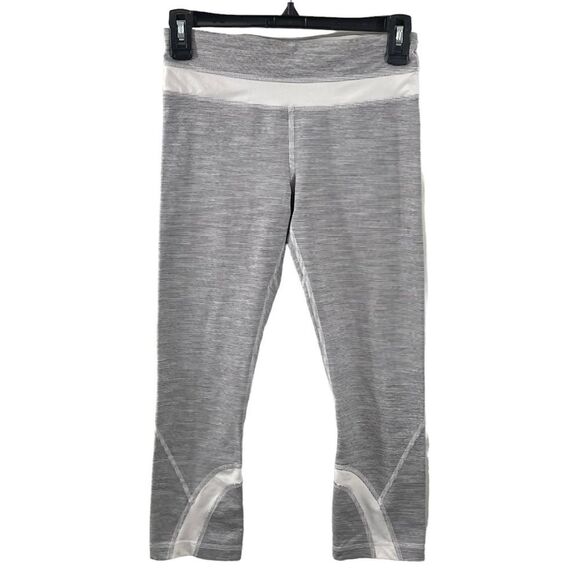 Lululemon Run Inspire Crop II Wee Are From Space White Combo/Fossil/White Size 4 - Picture 3 of 7
